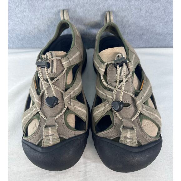 Keen Newport H2 Men\'s 8 Suede Beige & Green Water Shoes Outdoor Hiking Neutral main image 4